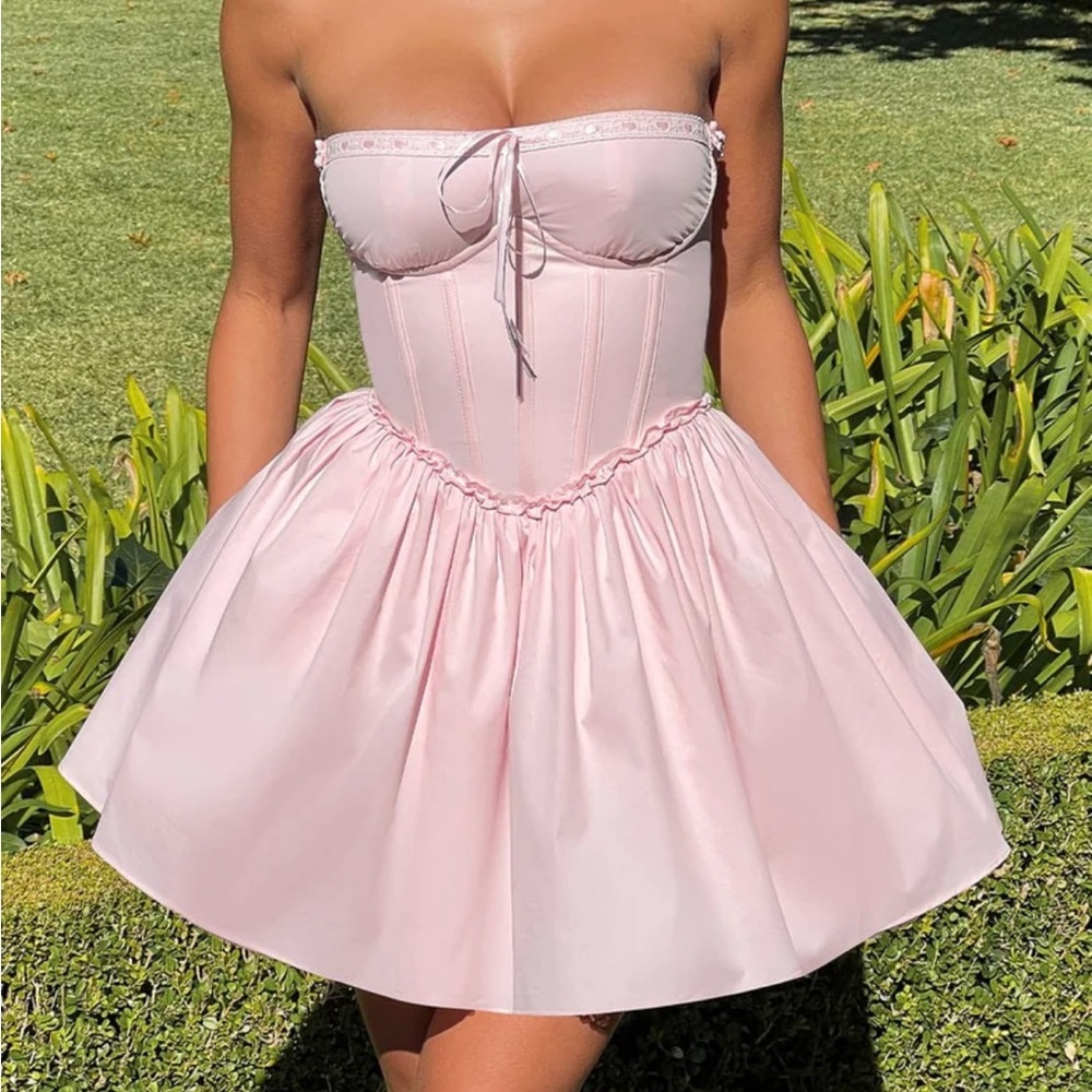 Maeve Mini Dress - Blush BabyBoo Fashion
